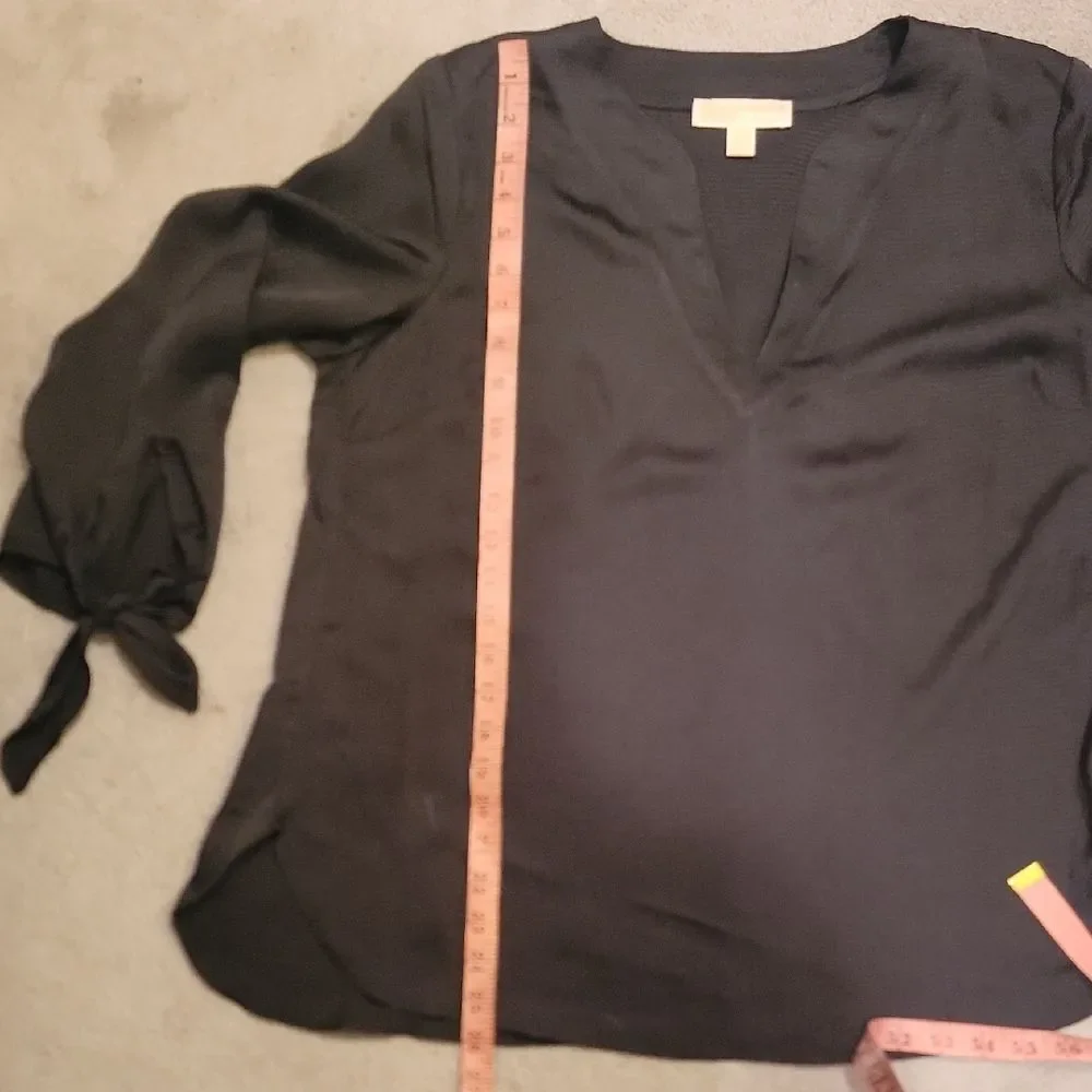 Michael Kors Black V-Neck Blouse
